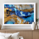 Blue Orange Marble Fluid Effect Canvas Wall Art Print by MyGreatCanvas | Canvas Wall Art Prints | Photo Prints & Wall Decor