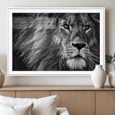Black and White Lion Canvas Wall Art Print – Wildlife by MyGreatCanvas | Canvas Wall Art Prints | Photo Prints & Wall Decor