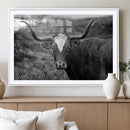 Western Home Wall Art Canvas Print, Framed Texas Longhorn by MyGreatCanvas | Canvas Wall Art Prints | Photo Prints & Wall Decor