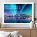 Northern Lights above Mountain Wall Art, Northern Lights