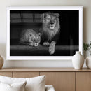 Lion Family Wall Art Canvas Print – Framed Majestic Wildlife by MyGreatCanvas | Canvas Wall Art Prints | Photo Prints & Wall Decor