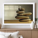 Fluvial Zen Stones Canvas Wall Art Print