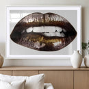 Close Up Lips Wall Art Canvas Print