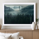 Captivating Misty Forest Wall Art Premium Canvas Print,