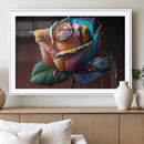 Abstract Rose Wall Art Canvas Print
