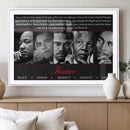 Thinker Quintet Canvas Wall Art – Martin, Obama, Malcolm X,
