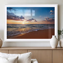 Golden Hour Beach Sunset Wall Art | Canvas Print | Ready to