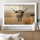 Texas Cow Wall Art Canvas Print for Farm House Wall Decor, by MyGreatCanvas | Canvas Wall Art Prints | Photo Prints & Wall Decor