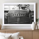 Vintage Farmall Tractor Wall Art Canvas Print, Rustic