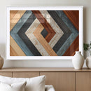 Geometric Wood Art Wall Decor Canvas Print, Rustic Wooden by MyGreatCanvas | Canvas Wall Art Prints | Photo Prints & Wall Decor