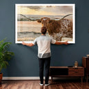 Texas Longhorn Wall Art Canvas Print, Rustic Ranch Decor, by MyGreatCanvas | Canvas Wall Art Prints | Photo Prints & Wall Decor