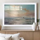 Abstract Ocean Wall Art -  Boat Wall Art Canvas Print