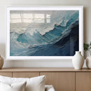 Ocean Wave Canvas Wall Art Print – Coastal Living Room Large