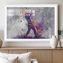 Watercolor Golf Swing Wall Art Canvas Print | Vibrant