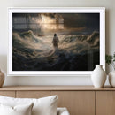 Jesus Walking on Water Wall Art Canvas Print - Religious