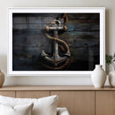 3 Panel Grunge Abstract Anchor Wall Art Canvas Print Set