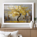 Golden Tree Canvas Print | Abstract Wall Art for Modern
