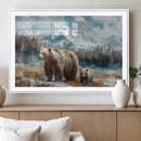 Bear and Baby Bear Wall Art Canvas Print