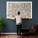 Abstract Horse Sketch Wall Art | Ready to Hang and Framed |