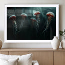 Abstract Jellyfish Wall Art Canvas Print