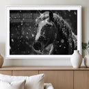 Winter Horse Wall Art | Black and White Horse Print | Ready by MyGreatCanvas | Canvas Wall Art Prints | Photo Prints & Wall Decor
