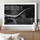 Cow Longhorn Wall Art | Black and White Print | Ready to by MyGreatCanvas | Canvas Wall Art Prints | Photo Prints & Wall Decor