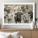 Farmhouse Wall Art | Western Longhorn Cattle Canvas Print | by MyGreatCanvas | Canvas Wall Art Prints | Photo Prints & Wall Decor