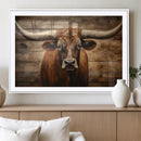Longhorn Bull Wall Art | Canvas Print | Ready to Hang | by MyGreatCanvas | Canvas Wall Art Prints | Photo Prints & Wall Decor