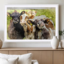 Curious Cows Farmhouse Wall Art | Ready to Hang and Framed by MyGreatCanvas | Canvas Wall Art Prints | Photo Prints & Wall Decor