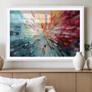Radiant Bloom Abstract Floral Wall Art Canvas Print -