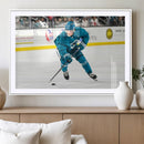 San Jose Sharks Ice Hockey Player Wall Art Canvas Print