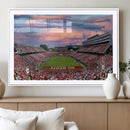 Carter-Finley Stadium Art Sunset Game Triple Canvas Wall Art