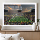 University of Michigan Wolverines Print Canvas, Football