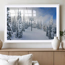 Winter Ski Lift Wall Art Print - Landscape Wall Art | Snowy