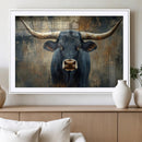 Texas Western Wall Art Canvas Print - Abstract Cow Longhorn by MyGreatCanvas | Canvas Wall Art Prints | Photo Prints & Wall Decor