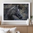 Large Abstract Horse Wall Art Canvas Print | Farmhouse Wall