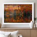 Fall Foliage Wall Art - Autumn Reflection Canvas Print,