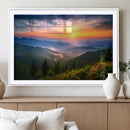 Majestic Mountain Sunrise Print | Landscape Wall Art |