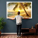 Beach Sunset Canvas Wall Art Print - Tropical Beach Canvas by MyGreatCanvas | Canvas Wall Art Prints | Photo Prints & Wall Decor