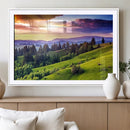 Green Hills and Sunset Wall Art Print - Scenic Landscape by MyGreatCanvas | Canvas Wall Art Prints | Photo Prints & Wall Decor