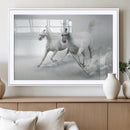 Large Wall Art Canvas Print – Beautiful Running White Horses by MyGreatCanvas | Canvas Wall Art Prints | Photo Prints & Wall Decor