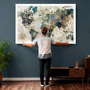 Framed Vintage World Map Wall Art – Abstract Map Canvas by MyGreatCanvas | Canvas Wall Art Prints | Photo Prints & Wall Decor