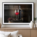 Red Wine and Bottle Canvas Print