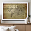 Push Pin World Map Canvas Print – Travel Tracker Wall Art