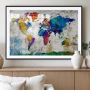 World Map Canvas Print – Framed Travel Map Wall Art for by MyGreatCanvas | Canvas Wall Art Prints | Photo Prints & Wall Decor
