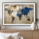World Map Canvas Print – Detailed Map of the World Wall Art by MyGreatCanvas | Canvas Wall Art Prints | Photo Prints & Wall Decor