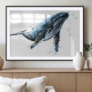 Watercolor Whale Wall Art Canvas Print by MyGreatCanvas | Canvas Wall Art Prints | Photo Prints & Wall Decor