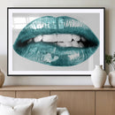 Blue Lips Wall Art Canvas Print
