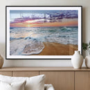 Coastal Sunset Art Beach Canvas Wall Art Print | Ocean Waves by MyGreatCanvas | Canvas Wall Art Prints | Photo Prints & Wall Decor