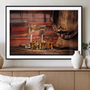 Whiskey and Cigar Canvas Wall Art | 3 Panel Bar Room Decor by MyGreatCanvas | Canvas Wall Art Prints | Photo Prints & Wall Decor